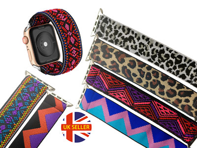 Solo Loop Boho Nylon Replacement Band for Apple Watch Strap - 38-41mm or 42/49mm