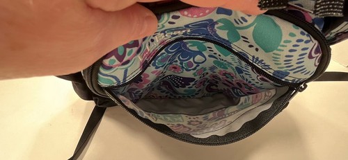 LLBean Blue & Black Floral Backpack Multiple Pockets Personalized “Olivia” READ - Picture 9 of 22