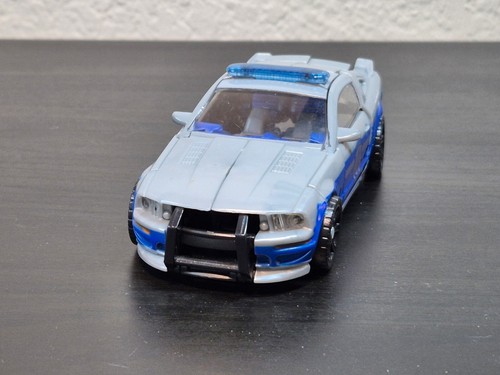 Hasbro Transformers Recon Barricade Loose EX Saleen Mustang Silver/Blue READ - Picture 2 of 6