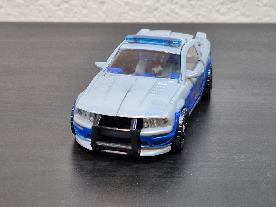 Hasbro Transformers Recon Barricade Loose EX Saleen Mustang Silver/Blue READ - Image 2 of 4