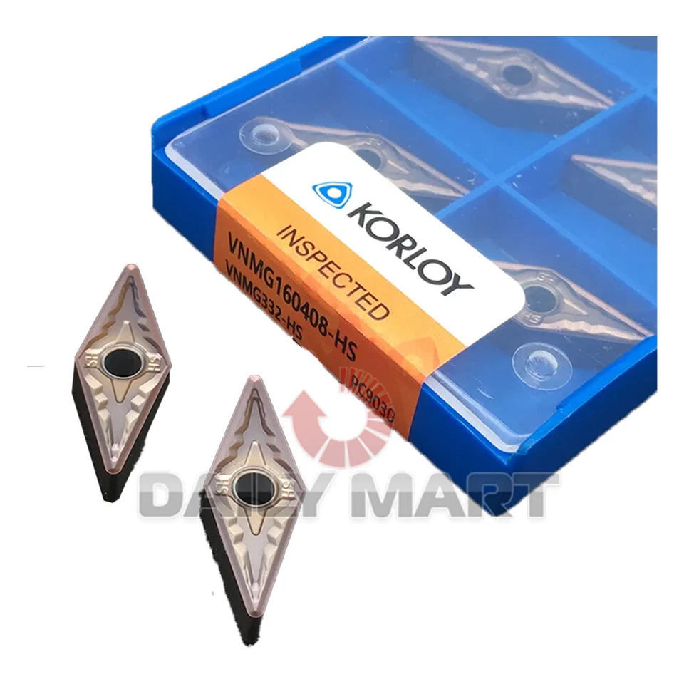 10PCS/New In Box KORLOY VNMG160408-HS PC9030 VNMG332-HS Carbide Inserts - Image 2 of 2