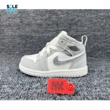 AIR JORDAN 1 AJ1 MID SE TD TODDLERS Neutral Grey/Smoke Grey Shoes FQ8086-002