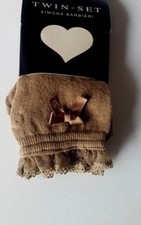  TWIN- SET SIMONA BARBIERI JAMBIÈRES EN COTON MÉLANGÉ COLORIS CAMEL TAILLE S/M