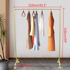 Heavy Duty Commercial Clothing Garment Rack Single Bar Metal Clothing Shelf