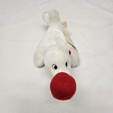 Russ Luv Pets White Baby Seal With Red Ball And Bow 9in Plush Stuffed Toy W/ Tag