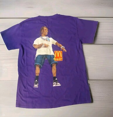 Travis Scott x McDonalds Fry T-Shirt Purple Size Small Cactus Jack