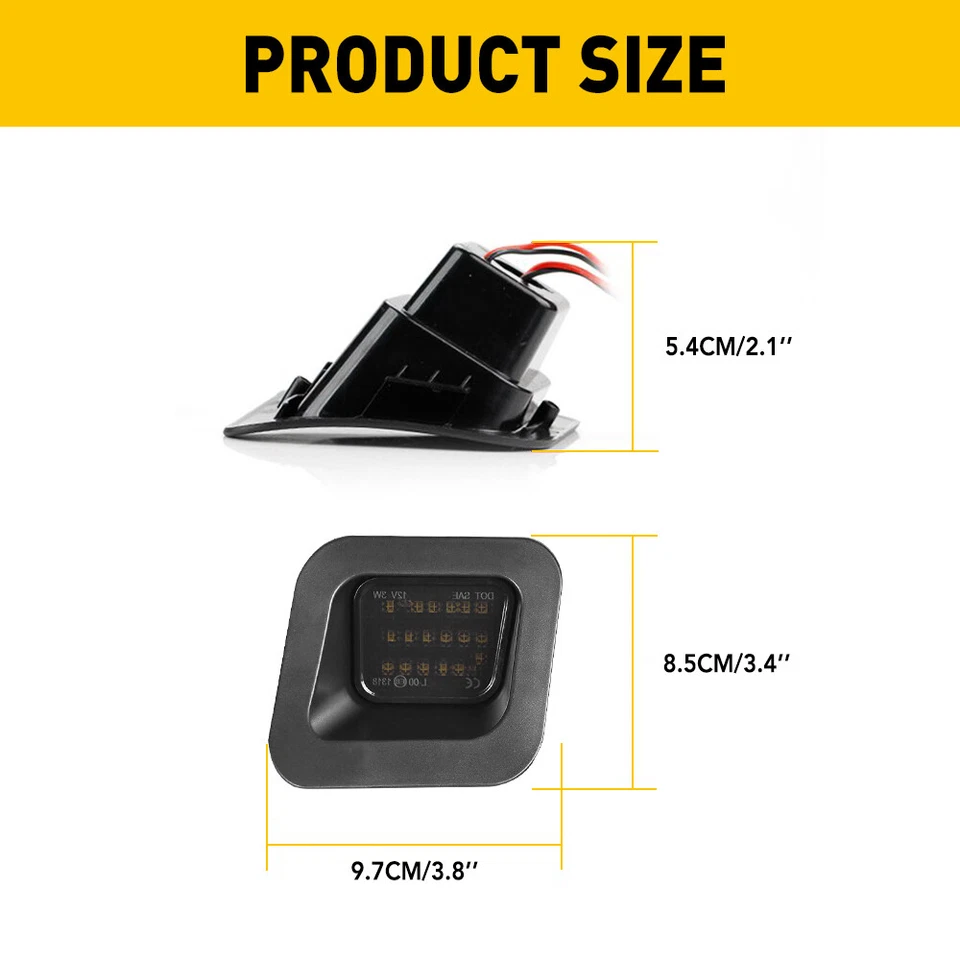 For 2003-2018 Dodge Ram 1500 2500 3500 SMOKED LEN LED Rear License Plate Lights - Image 2 of 4