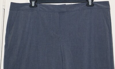 Women's Gray Zip Front Trouser Leg Career Pants Size 18W Daisy