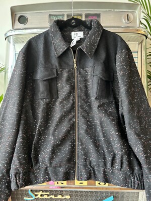 1950er Jahre Gab Jacke. Klassischer Rockabilly-Bluson-Stil. Atomfleck. Größe 46 .NEU