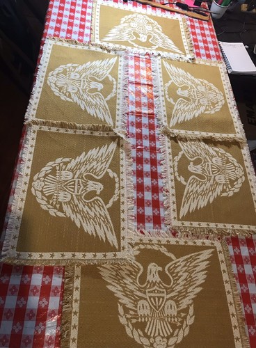 American Eagle Federal Stoff Tischsets 6er Set goldene Farbe - Bild 2 von 9
