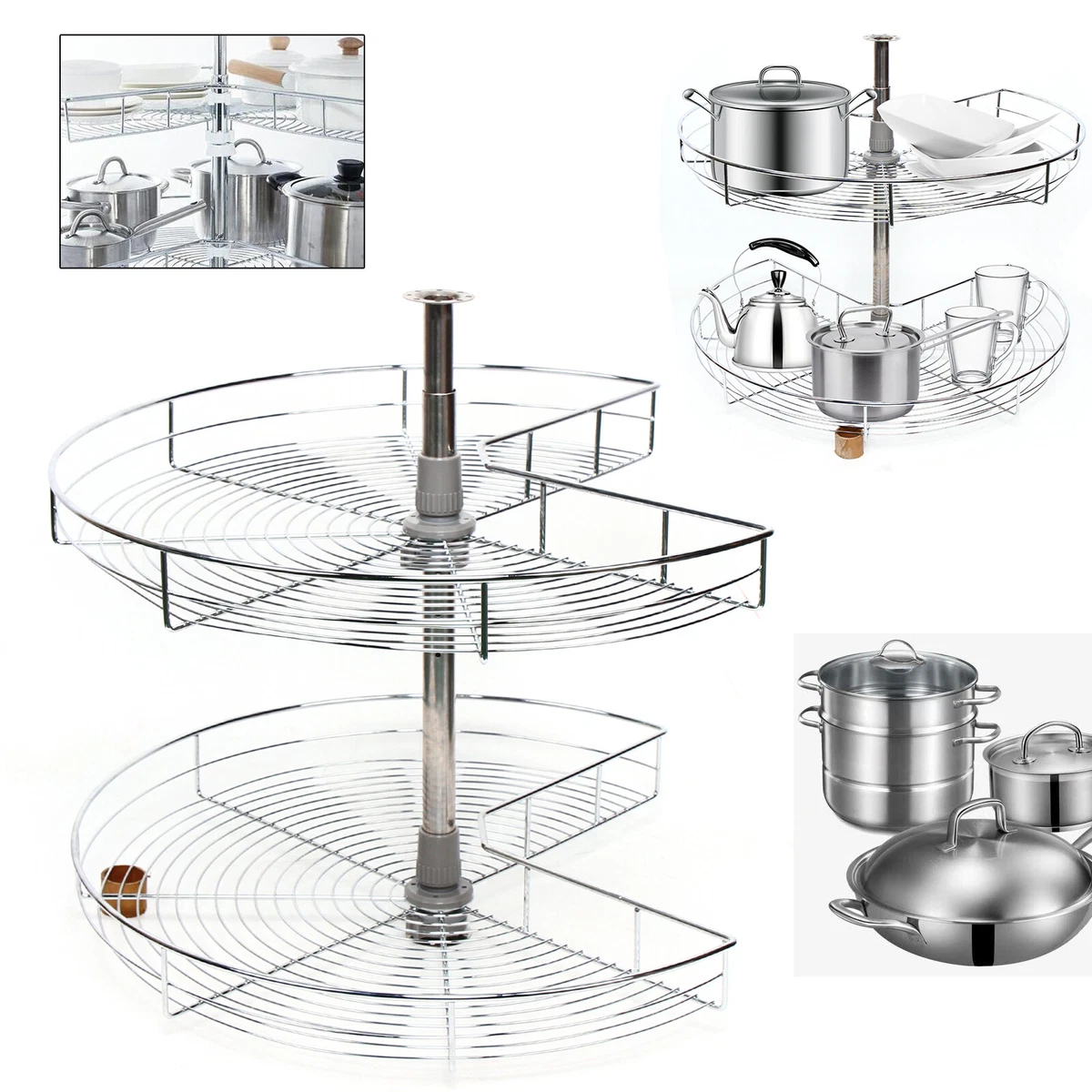 Küchen-Eckdrehkorb 270° - Verstellbarer Organizer Für Eckschränke