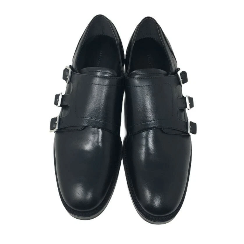 Scarpe derby Alexander McQueen Monk strap in pelle nere UK 7 EU 41 £ 790