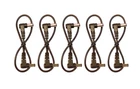 (5) Pack 1ft Right Angle Guitar Pedal DC Power Cables for Strymon Power Supply