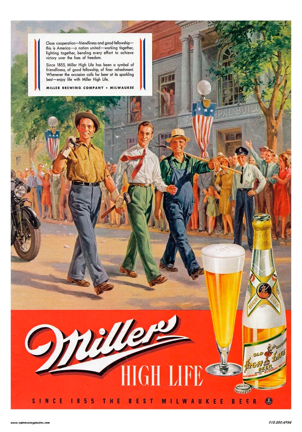 Miller High Life Beer | POSTER 18 X 24 INCH | Ad