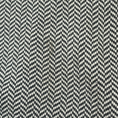 Lauren Ralph Lauren quilted zipup mock neck, zigzag print sz M Petite