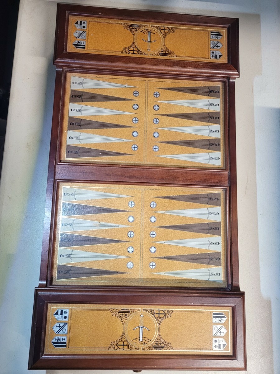 瑞陶 エジプトロマンパーティー 5客セット Vintage Franklin Mint Excalibur Backgammon Set 1986 Limited