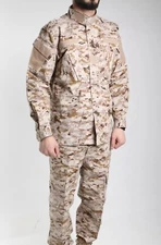 Military Style Camo Uniform XL Desert Digital, Great for Outdoors & Training