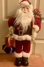 Vintage 21  Tall Free Standing Santa Claus Figure Traditional Christmas Decor