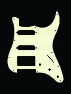 ML-FACTORY Pickguard Standard 11-Loch 3-lagig mintgrün HSS