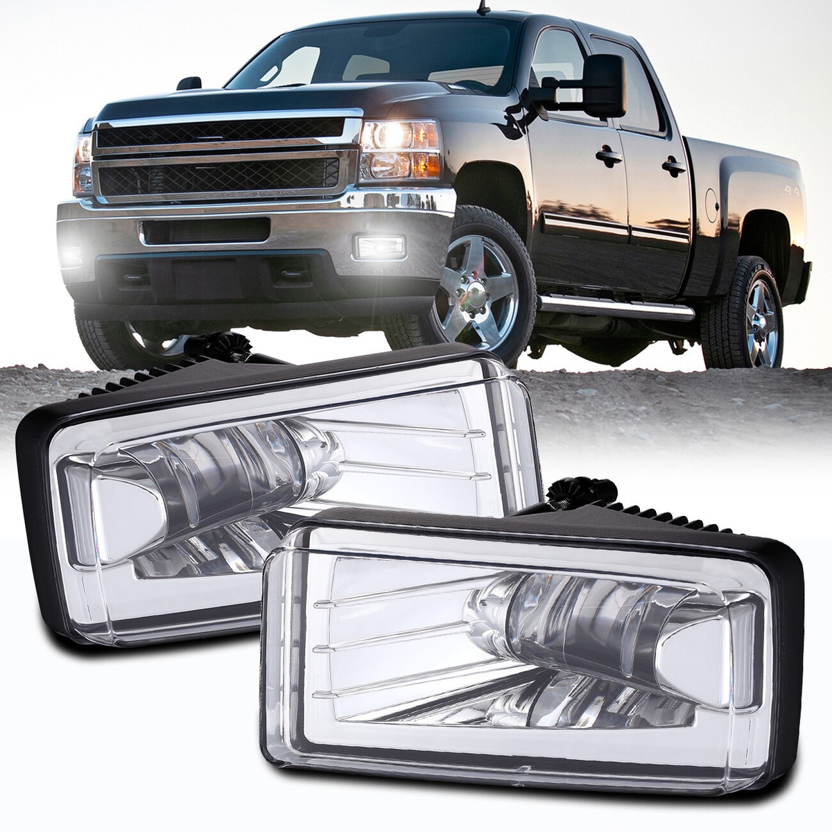 DOT LED Fog Lights For 2007-2014 Chevy Silverado 1500 2500 3500 – 36W, 6000K, IP67, Pair (Left & Right) By Z-offroad 1 thumbnail image