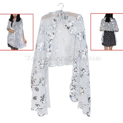 silver sequin wrap