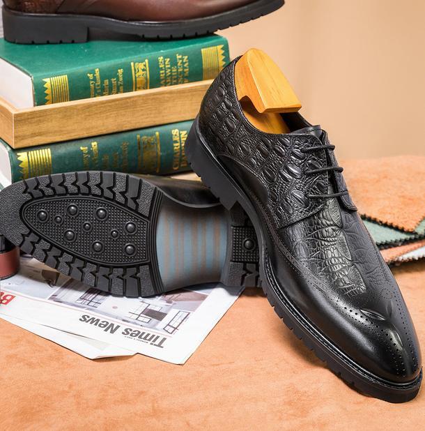 SAOLA Scarpe uomo business formali inglesi eleganti pelle Oxford da lavoro stringate punta quadrata