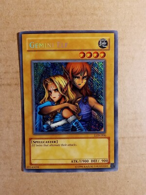 Gemini Elf LON-000 unl Secret Rare Yugioh VLP/LP Misprint Reverse