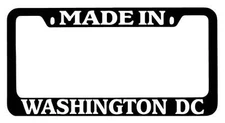 Black METAL License Plate Frame Made In Washington DC Auto Accessory