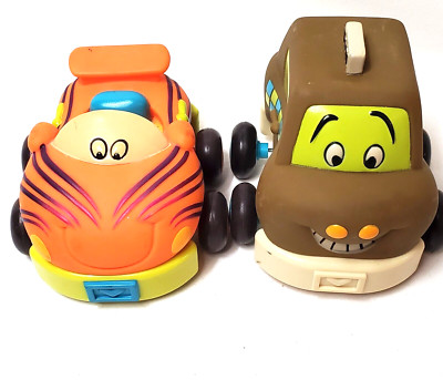 Battat Pull Back Vehicles  Tiger Car and Taxi Just B You Toddler Toy See VIDEO