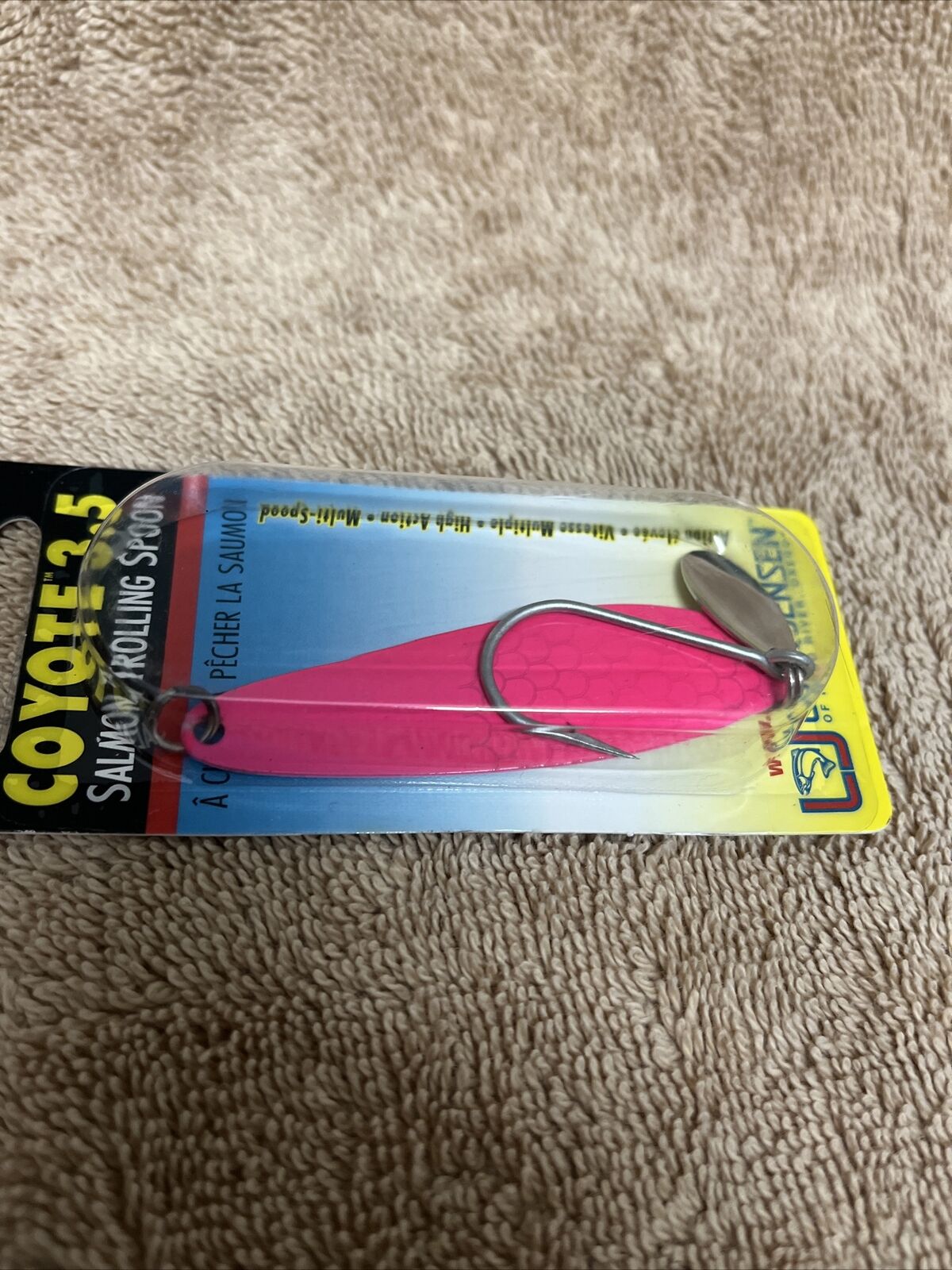 Lot Of 3-Luhr Jensen Salmon Trolling Spoons, Coyote3.5, Pink, Humpy Special