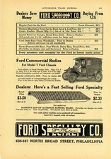 1915 Ford Specialty Co. Ad Commercial Bodies For Ford Model T - Philadelphia