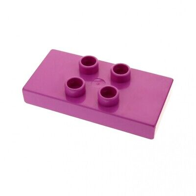 1 x Lego Duplo basic roof construction Stone Magenta Pink Dark Pink 2 x 3 Top Bias A