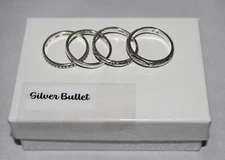 Silpada Sterling Silver Set of Four Stackable Band Rings R0593 SZ 8