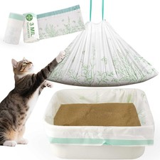 Litter Box Liners, 60 Pack 36" x 19" Large Size Cat Litter Bags Extra Thick C...