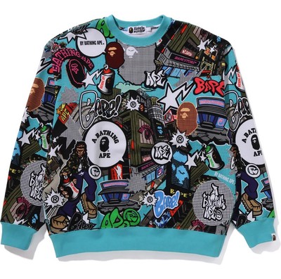 Bathing Ape Comic Art Crewneck