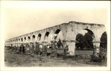 RPPC Oceanside California San Luis Rey Mission damaged arches real photo PC