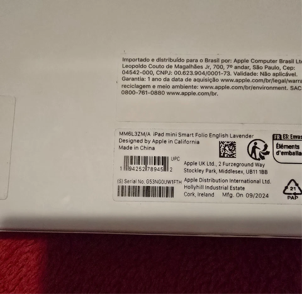 Apple iPad Mini Smart Folio (6th generation) Lavender - Image 4 of 4