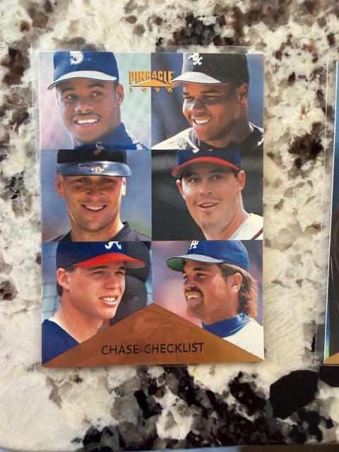 1996 PINNACLE MLB BASEBALL CARD CHASE PROGRAM CHECKLIST #399 GRIFFEY THOMAS