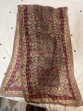 Paisley 100 Silk Rectangular Made In India Bordeaux Colors Luxury Scarf