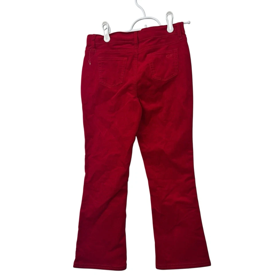 Pantalones de pana acampanados Vineyard Vines nuevos sin etiquetas vacaciones rojo acampanado niñas talla 12 Foto 2 de 3
