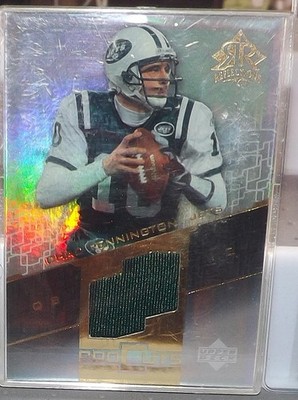 2004 Upper Deck Reflections CHAD PENNINGTON (Jets) Pro Cut Gold Jersey GW #PC-CH