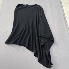 We Are Amma COCOON Nursing Cover Black Knit Tunic Tencel Shawl Multi-Use OS