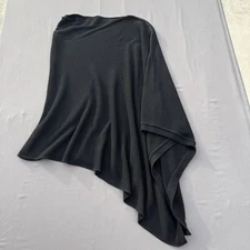 We Are Amma COCOON Nursing Cover Black Knit Tunic Tencel Shawl Multi-Use OS