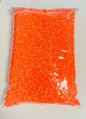 Neon Orange Rainbow Round Flat Back Resin 3mm Jewelry Crafting Nail Gems