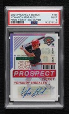 2024 Prospect Edition Silver Prizm Signatures Yohandy Morales PSA 9 Auto 8d2
