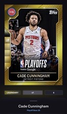 TOPPS NBA COLLECT DIGITAL| PLAYOFFS 26 | CADE CUNNINGHAM LEGENDARY GOLD BASE
