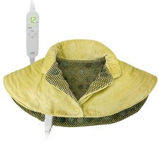 Jade Stone Heating Pad for Neck and Shoulder, Electric Heated Yellow