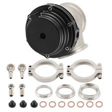 38mm External Turbo Wastegate F38 W Vband Flange 22psi Springs Black 38mm External Turbo Wastegate F38 W Vband Flange 22psi Springs Black