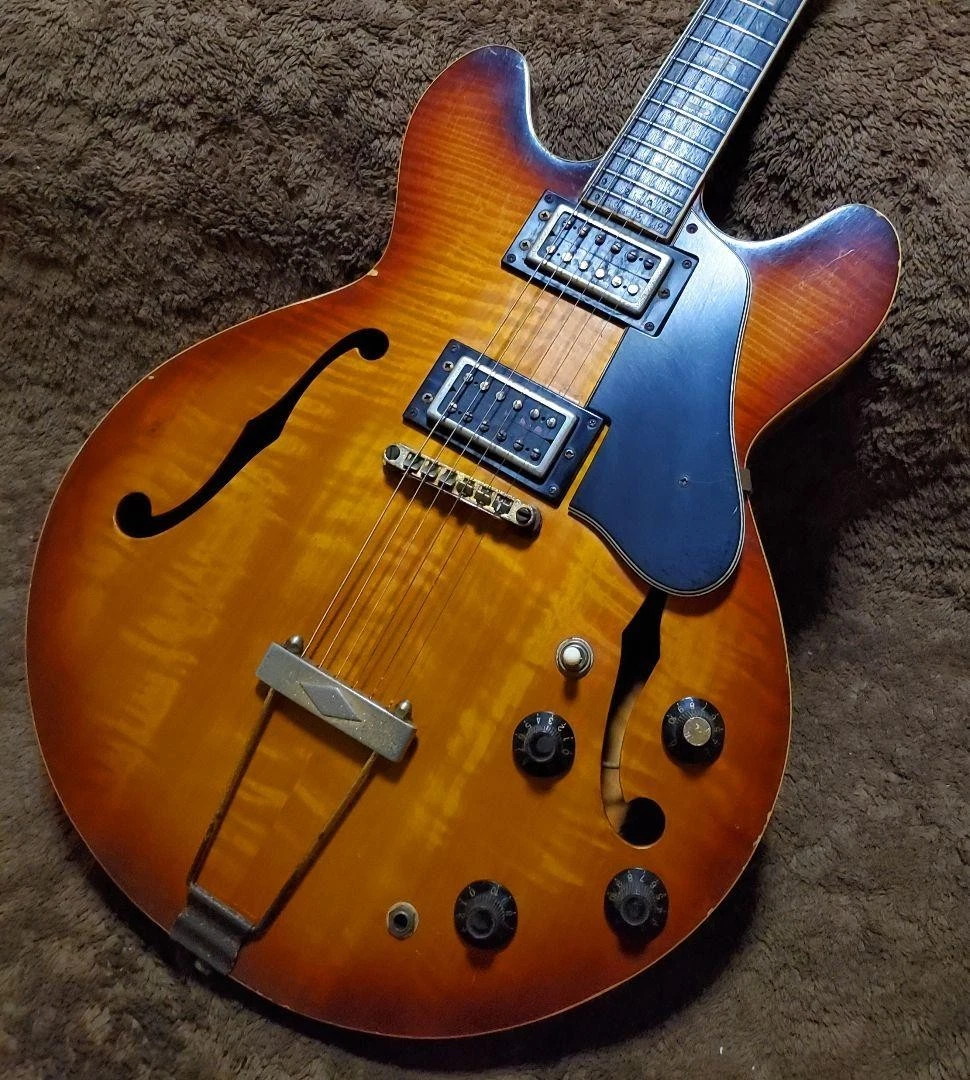 Guitarra semiacústica rara Elk SAG-540 Sunburst USADA