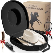 Hat Box for Cowboy Travel Extra Large, Waterproof Hard Hat Travel Case Storag...